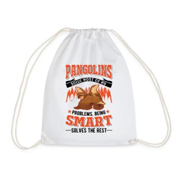 Pangolin Geschenk Schuppentier - Turnbeutel - Weiß - Vorne