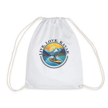 KAYAKS CANOE RAFTING BOAT Kayaking Adults-paddle - Drawstring Bag - white - Front