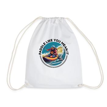 KAYAKS CANOE RAFTING BOAT Kayaking - Drawstring Bag - white - Front