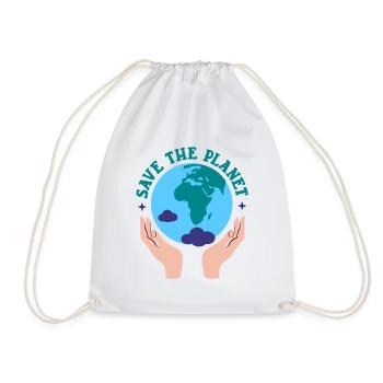 Klimawandel Save The Planet - Turnbeutel - Weiß - Vorne