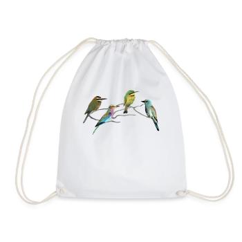 Bee-eaters - Hounds - Birds in Africa - Drawstring Bag - white - Front
