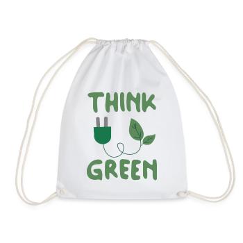 Think Green - Turnbeutel - Weiß - Vorne