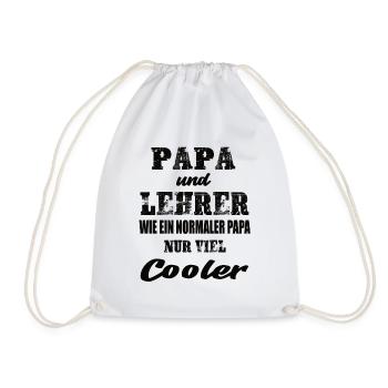 Papa und Lehrer - Turnbeutel - Weiß - Vorne
