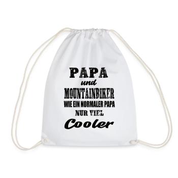 Papa und Mountainbiker - Turnbeutel - Weiß - Vorne