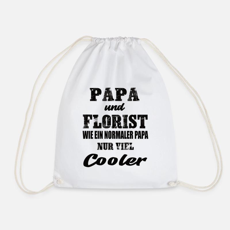 Papa und Florist - Turnbeutel - Weiß