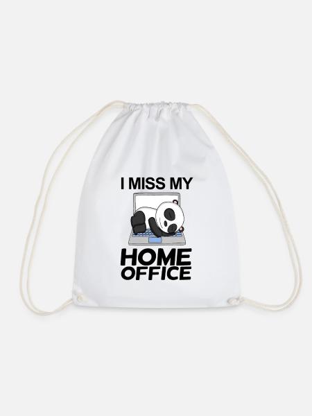 Home Office Vermissen Humor Lustig - Turnbeutel - Weiß