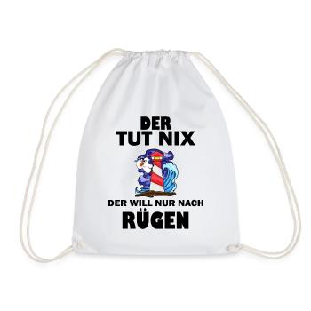 Rügen Ostsee Urlaub Spruch Sprüche - Turnbeutel - Weiß - Vorne