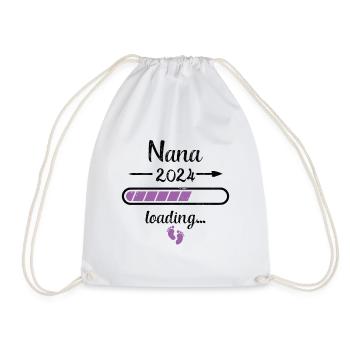 Nana 2024 Loading Pregnancy Grandmother Birth - Drawstring Bag - white - Front