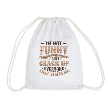 I'm not funny - Drawstring Bag - white - Front