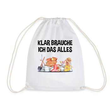 Garten Lustiger Spruch Hobby Gärtner Geschenkidee - Turnbeutel - Weiß - Vorne