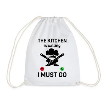 The Kitchen Is Calling I Must Go Kitchen Chefs Coo - Turnbeutel - Weiß - Vorne