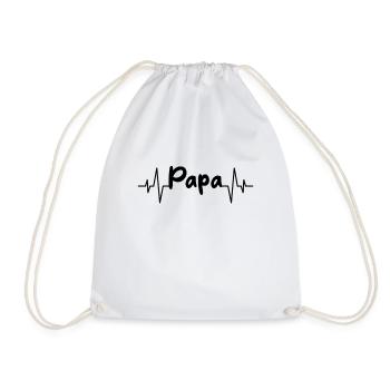 Battement de cœur de papa - Sac de sport léger - blanc - Devant