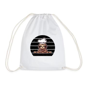 Sloth Cook Chef Hat Food & Sloth Lover Kitchen Che - Sac de sport léger - blanc - Devant