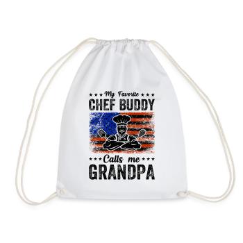 My Favorite Chef Buddy Calls Me Grandpa Chef Cook - Turnbeutel - Weiß - Vorne