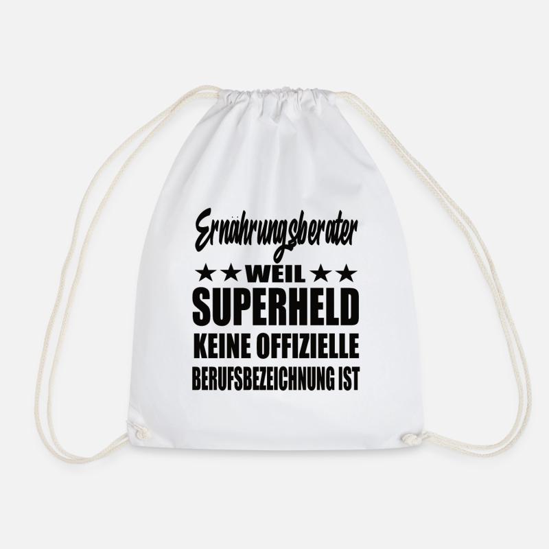 Ernährungsberater Superheld Spruch - Turnbeutel - Weiß