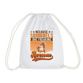 Écureuil Cadeau Écureuil Gris Écureuil - Sac de sport léger - blanc - Devant