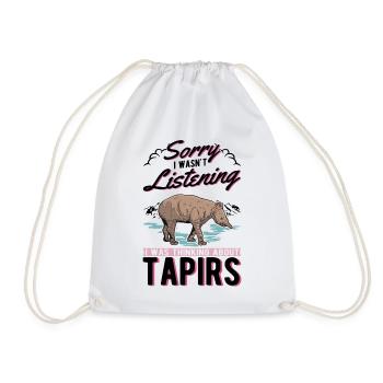 Tapir Gift Lowland Tapir Tapirdae Tapir - Drawstring Bag - white - Front