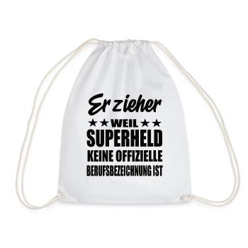 Erzieher Superheld Spruch - Turnbeutel - Weiß - Vorne