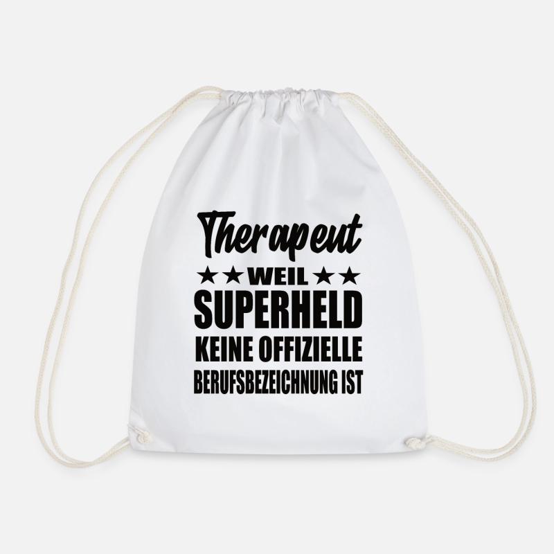 Therapeut Superheld Spruch - Turnbeutel - Weiß