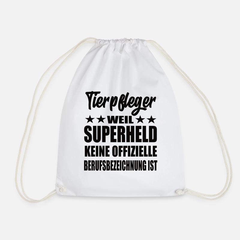 Tierpfleger Superheld Spruch - Turnbeutel - Weiß