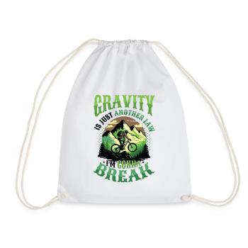 Mountain Bike Dirt Jumping - Drawstring Bag - white - Front