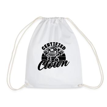 Certified Clown Circus Performer Circus Clowns - Drawstring Bag - white - Front