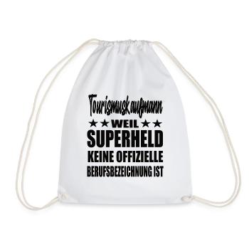 Tourismuskaufmann Superheld Spruch - Turnbeutel - Weiß - Vorne
