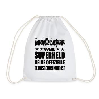 Immobilienkaufmann Superheld Spruch - Turnbeutel - Weiß - Vorne
