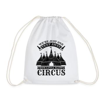 Nous ne sommes qu’à une tente de jongler avec des clowns de cirque - Sac de sport léger - blanc - Devant