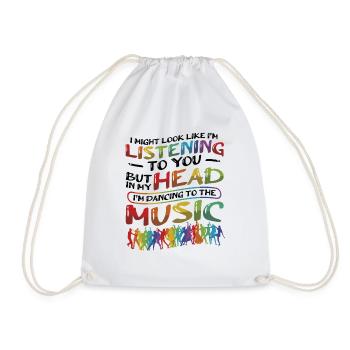 Mais dans ma tête, je danse sur la musique - Sac de sport léger - blanc - Devant