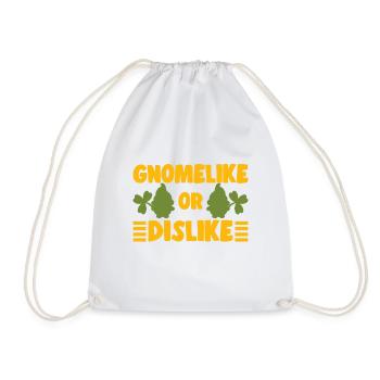 Gnomelike ou n’aime pas Yard Garden Gnome Idée cadeau - Sac de sport léger - blanc - Devant