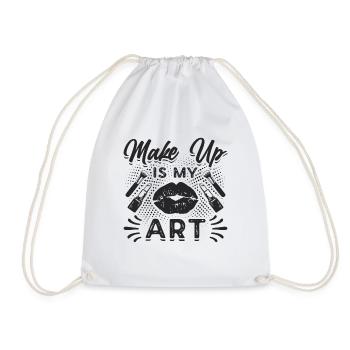 Make Up Is My Art Loves Cosmetics Makeup Artists - Turnbeutel - Weiß - Vorne