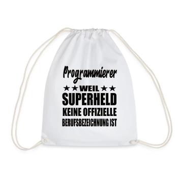 Programmierer Superheld Spruch - Turnbeutel - Weiß - Vorne