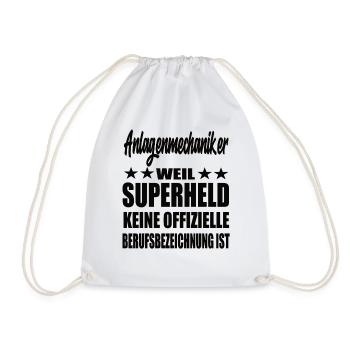 Anlagenmechaniker Superheld Spruch - Turnbeutel - Weiß - Vorne
