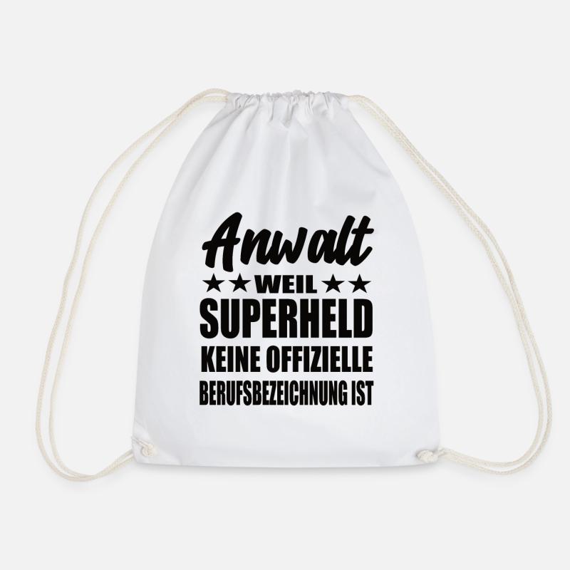 Anwalt Superheld Spruch - Turnbeutel - Weiß