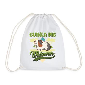 Guinea pig whisperer - Drawstring Bag - white - Front