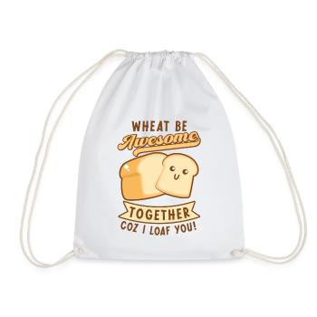Brot Backen Bäckerei Gebäck Laib Brot Bäcker - Turnbeutel - Weiß - Vorne
