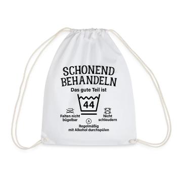 44. Geburtstag Schonend Behandeln 44 Teil Ist 44 - Turnbeutel - Weiß - Vorne