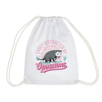 Facilement distrait par Opossums Possum Marsupial - Sac de sport léger - blanc - Devant