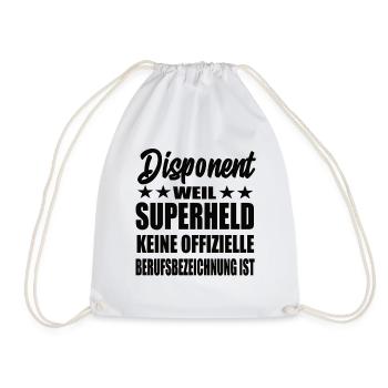 Disponent Superheld Spruch - Turnbeutel - Weiß - Vorne