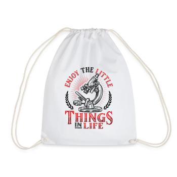 Enjoy the little things in life - Drawstring Bag - white - Front