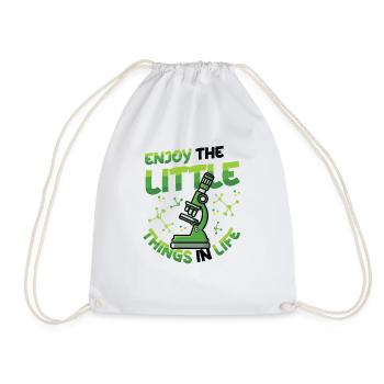 Enjoy the little things in life - Drawstring Bag - white - Front