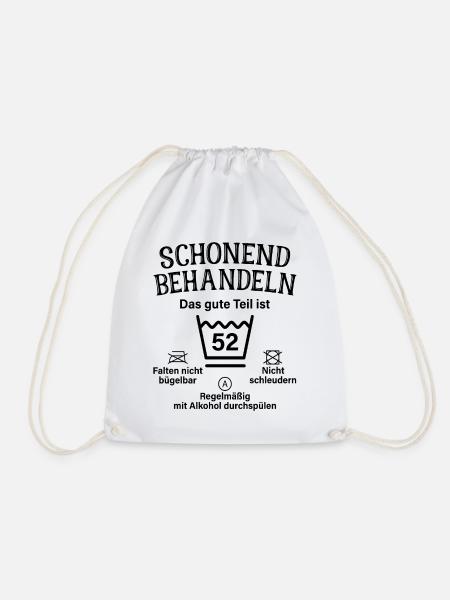52. Geburtstag Schonend Behandeln 52 Teil Ist 52 - Turnbeutel - Weiß