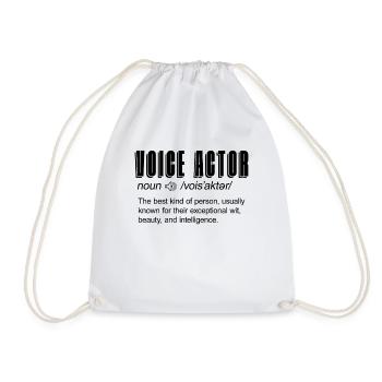 Voice Actor The Best Kind Of Person Opera Voice - Drawstring Bag - white - Front