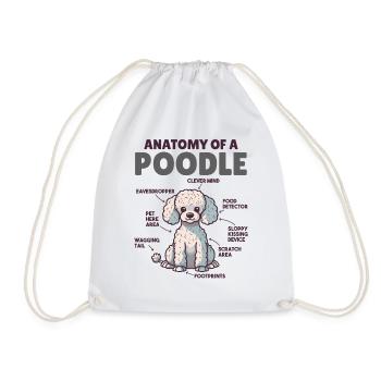 Explication du chien Anatomie d’un caniche - Sac de sport léger - blanc - Devant