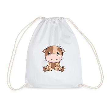 Vache en chocolat animaux mignons pour enfants vaches manga - Sac de sport léger - blanc - Devant