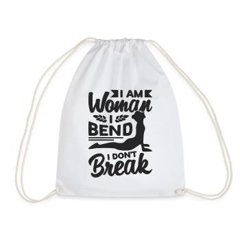 Je suis une femme Je plie Gymnaste Acrobate Contorsionniste - Sac de sport léger - blanc - Devant