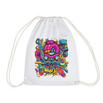 Sick Crazy Colorful Party Design - Sac de sport léger - blanc - Devant