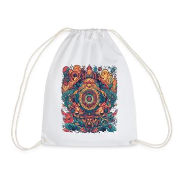 Magic Psychedelic Trip Abstract Design - Drawstring Bag - white - Front