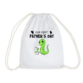 Father's Day - First Father's Day Gift - Drawstring Bag - white - Front